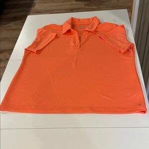 IZOD Women's Short Sleeve Polo Shirt in Bright Orange